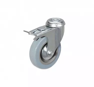 Колесо Tech-Krep апп. поворотное под болт М10, D75, с тормозом