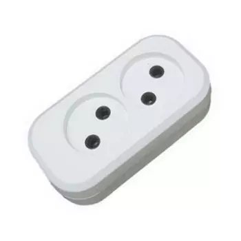 Колодка (розетка удлинителя) Lux У2-О 2-местная б/заз., 250В 10А