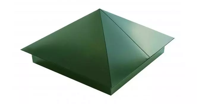 Колпак на столб 390х390мм, темно-зеленый RAL 6005