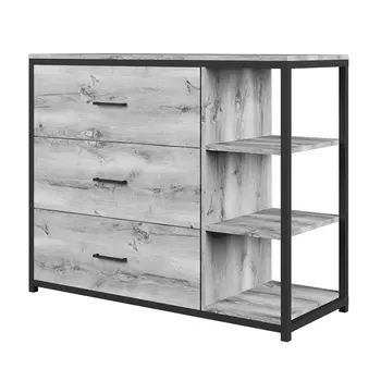 Комод лофт DQ серия ITLA цвет дуб белый