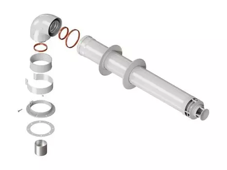 Комплект коаксиальных труб 60/100 L=750 мм стандарт, универсал BG0008