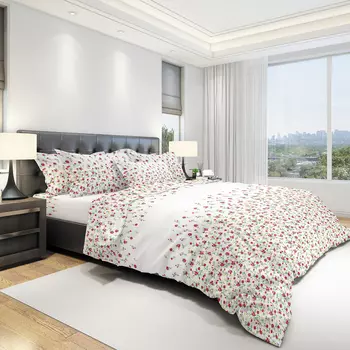 Комплект постельного белья eco cotton евроразмер URG QR Lawn EURO B белый