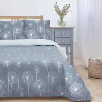 Комплект постельного белья Этель 1.5 - спальное Одуванчики серый