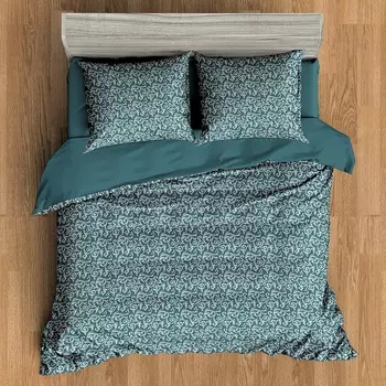 Комплект постельного белья макосатин SHINE Тёмно-бирюзовый 2-спальный