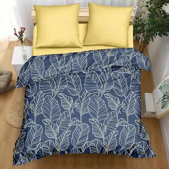 Комплект постельного белья поплин с резинкой BZ QR Clear EURO LUX P combo многоцветный