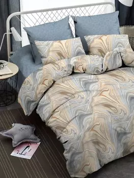 Комплект постельного белья сатин BZ QR Envelop EURO Sp многоцветный