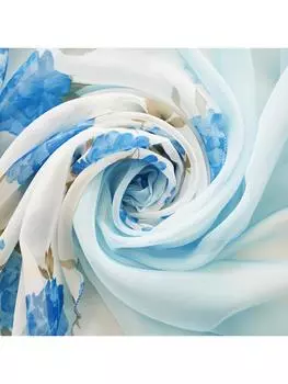 Комплект штор Витерра для кухни Марианна 300х160 см цвет голубой