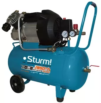 Компрессор воздушный Sturm AC93250, 2400 Вт, 50л, 410л/мин, 8бар, манометр, регулятор давления