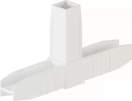 Коннектор 3 (2D) белый