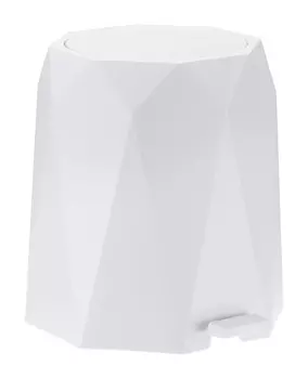 Контейнер для мусора ПРИЗМА 4,5 л с педалью, белый