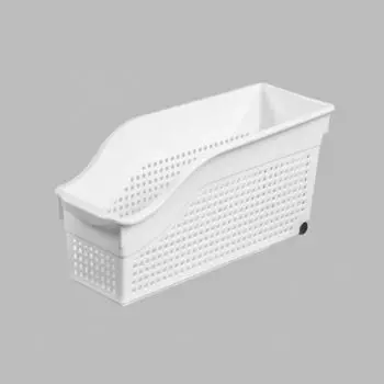 Контейнер "Лофт" хозяйственный на колесах узкий (белый)