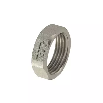 Контргайка, латунь 1/2", никель, РТП