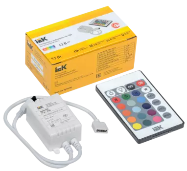 Контроллер IEK с ПДУ ИК RGB 3 канала 12В 2А 72Вт