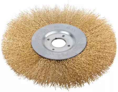 Кордщетка-колесо 180 мм, жёлтая