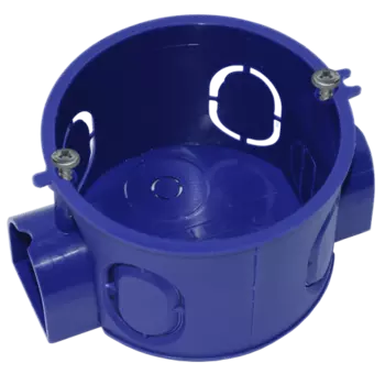 Коробка установочная 1-местн. евростандарт, с винтами, для бетона и кирпича, 66,2х80х43 мм