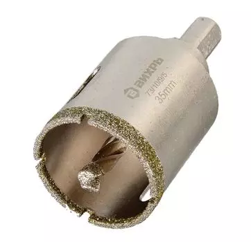 Коронка Вихрь алмазная по керамограниту/керамике 35 мм