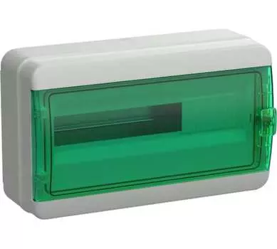 Корпус пластиковый IEK TEKFOR КМПн-18 IP65 зеленая прозрачная дверь