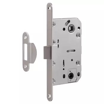 Корпус замка М 13П-96 мм пластик.яз. (мат.никель) под фикс. с отв.планкой