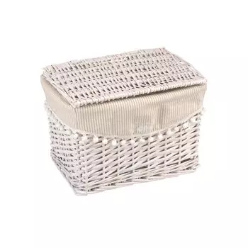 Корзина бельевая Колокольчик прямоугольная 36х26х25 см, молочный