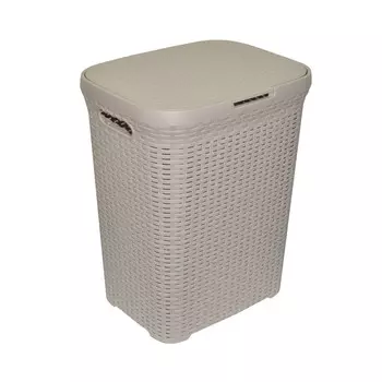 Корзина для белья "Ротанг" 40л, латте