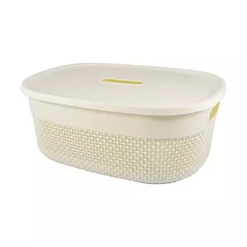 Корзина для хранения с крышкой OSLO 12л молочный туман