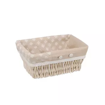 Корзина стеллажная "Пуговка", Д290 Ш220 В130, молочный