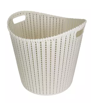 Корзина "вязаная" 35Л молочный