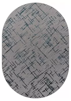 Ковер Liman F164 Gray-D.Blue Овал 2*2,9 м