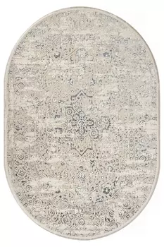 Ковер Mikonos F584Ah Cream / D.Blue Овал 1,6*2,3 м