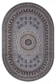 Ковер Sierra D504 Blue-Brown 2 Овал 1,5*1,9 м