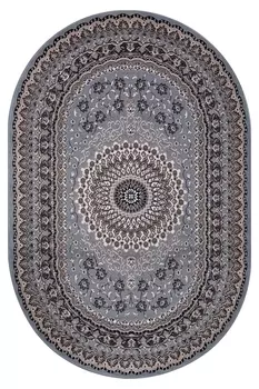 Ковер Sierra D504 Blue-Brown 2 Овал 1,5*1,9м