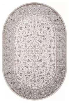 Ковер Valencia Deluxe F014 Cream-L.Blue Овал 1,5*2,3 м