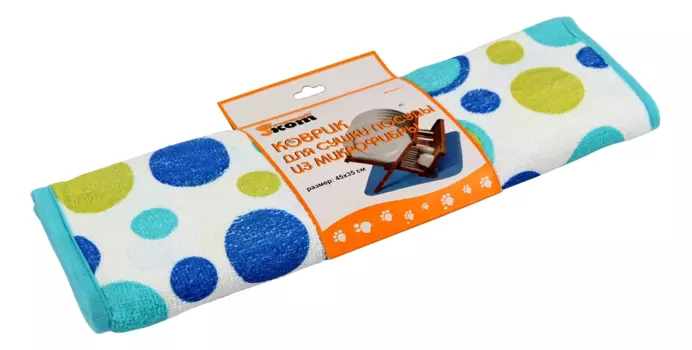 Коврик для сушки посуды Рыжий кот 45х35 см, микрофибра