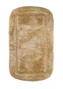 Коврик для ван. комн. ZALEL Lux Border ПЛЮШ 50*80 100% хлопок бежевый