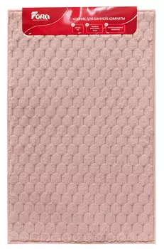 Коврик для ванной комнаты, 50*80 см, HONEY пудровый
