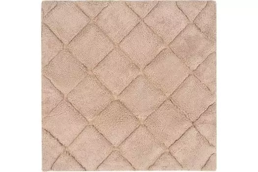 Коврик для ванной комнаты хлопковый бежевый, 60*60 см, BRICKS