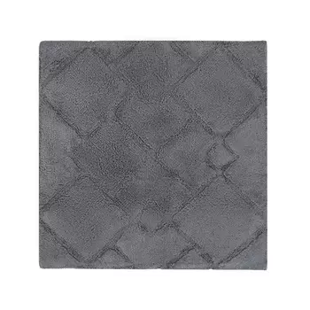 Коврик для ванной комнаты хлопковый черный, 60*60 см, STONE, BLACK