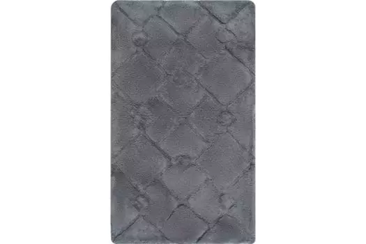 Коврик для ванной комнаты хлопковый черный, 60*100 см, STONE, BLACK