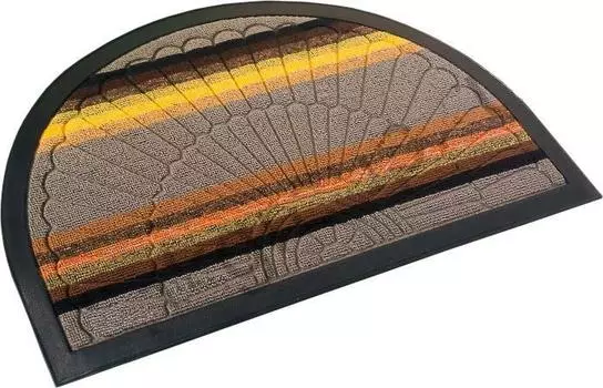 Коврик придверный,"Comfort" 45*75 см, полукруг серый Vortex/15/