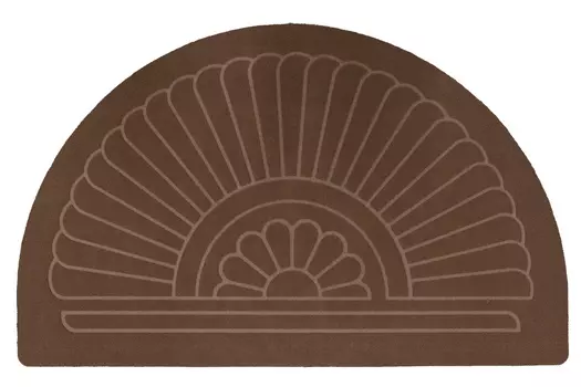 Коврик придверный "Лепестки"/"Копья" 73х43 см, темный шоколад