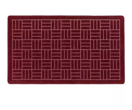 Коврик придверный "Паркет" 73х43 см, винный