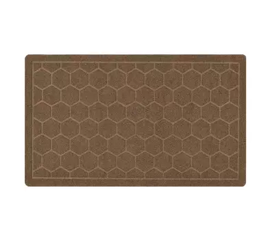 Коврик придверный "Соты" 73х43 см, молочный шоколад