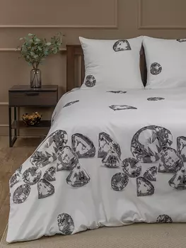 КПБ макосатин печатный 2 Белый