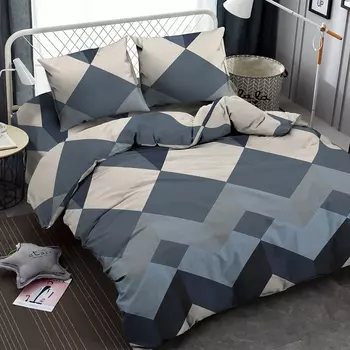 КПБ макосатин печатный Евроразмер Многоцветный арт.41544