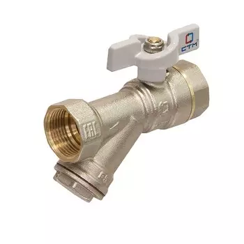 Кран шар. 1/2" с фильтром бабочка CTM СТАНДАРТ