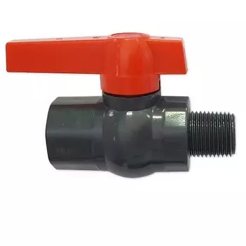 Кран шаровой 1/2" в/н ручка PPRC из АБС - пластика