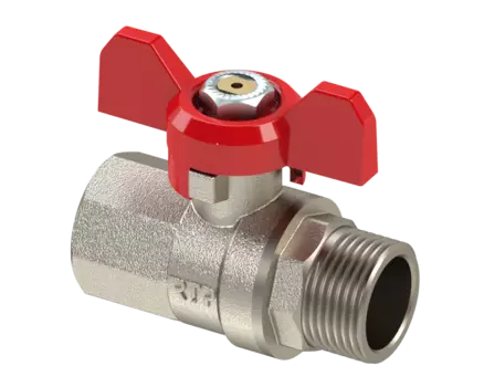 Кран шаровой латунный 3/4 вн/нар PN 40 бабочка RTP