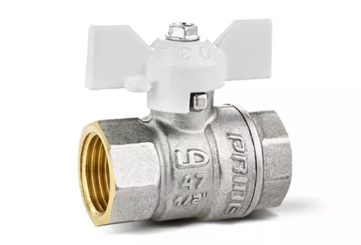 Кран шаровой латунный LD Pride 47.20.B-B.Б (White)