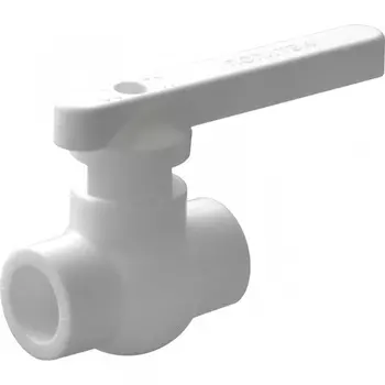Кран шаровый 32 ручка PP-R белый