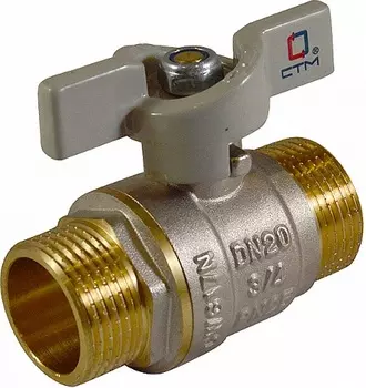 Кран шаровый для воды 1" ш/ш бабочка CTM Стандарт